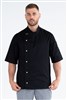 Aussie Chef Modern Tunic Chef Jacket Short Sleeve Black