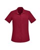 Bizcare Ladies Florence Easy Stretch Plain Shirt Short Sleeve