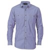 DNC Mens Twin Pocket Blue Cotton Chambray Shirt Long Sleeve