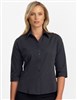 John Kevin Ladies Blouse 34 Sleeve Charcoal 60 Cotton 40 Polyester