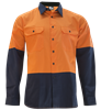 KM Lightweight Cotton Drill Shirt Under Arm Vents Long Sleeve