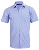Benchmark Mens Two Tone Gingham Short Sleeve Shirt