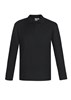 Biz Collection Mens Long Sleeve Crew Polo Shirt 65 Polyester 35 Cotton
