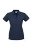 Biz Collection Ladies Shadow Polo Shirt Cotton Rich Soft Feel Cross Dye