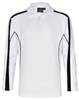 Winning Spirit Mens Celebrity Polo Shirt Long Sleeve 60 Cotton 40 CoolDry Polyester with breathable mesh panels