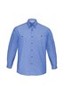 Biz Collection Mens Blue Chambray Shirt Long Sleeve 100 Cotton