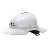 Tuffgard Broadbrim Hardhat Vented White ARTC 1 Colour Print
