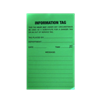 Green Information Tag 80 x 160mm 8mm Eyelet with String