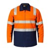 Workcraft Heavyweight Cotton Drill Jacket with Reflective Tape 2 Tone