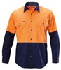Hard Yakka Koolgear Cotton Twill Ventilated Shirt Long Sleeve 2 Tone