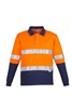 Syzmik Mens Hi Vis Spliced Polo 100 Polyester Long Sleeve Hoop Taped