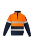 Syzmik Mens Hi Vis 14 Zip Pullover  Hoop Taped