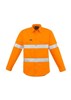 Syzmik Mens Shirt Mid Weight Hi Vis Hoop Reflective Tape Orange