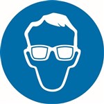 200mm Disc  Self Adhesive  Eye Protection Pictogram
