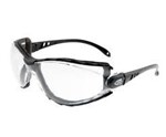 Vision Safe Seal Black Foam Bound Safety Glasses Clear