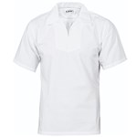 DNC V Neck Food Industry Jerkin Short Sleeve White