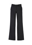 Biz Corporates Mid Rise Adjustable Waist Comfort Wool Stretch Pants