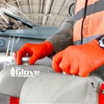TGC Glove Nitrile Chemical Resistant HiVis Orange