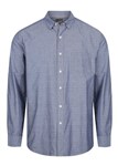 Gloweave Mens Hardware Spot Dobby Chambray Long Sleeve Shirt 100 Cotton Slate