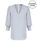 Gloweave Cleo Ladies V Neck Shirred Cuff Top