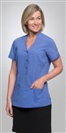 City Collection Ladies Tunic with double pocket City Stretch Spot Short Sleeve
