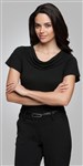 City Collection Ladies Eva Cowl Neck Short Sleeve Top