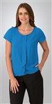 City Collection Ladies Cascade Knit Short Sleeve Top