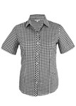 AP Business Ladies Brighton Short Sleeve Check Shirt 65 Cotton 35 Polyester
