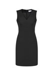 Biz Corporates Sleeveless V Neck Dress Cool Stretch