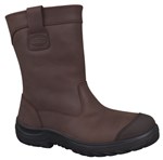 Oliver High Leg Pull On Boot Nubuck Leather Brown