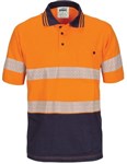 DNC Cotton Jersey Polo Shirt Long Sleeve with Segmented Reflective Tape