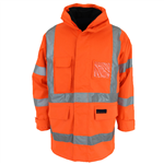 DNC Hi Vis 6 In 1 Breathable Rain Jacket Biomotion H Pattern Reflective Tape