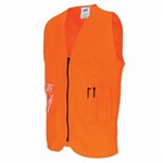 DNC Safety Vest ID Pocket Zip Front 100 Polyester