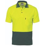 DNC Polo Shirt Short Sleeve Polyester Cotton Back 2 Tone