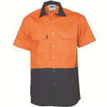 DNC Cotton Drill Shirt Short Sleeve 2 Tone