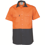 DNC Lightweight Cotton Drill CoolBreeze Shirt Short Sleeve 2 Tone