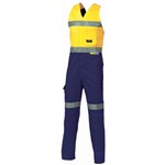 DNC Cotton Drill Action Back Overalls Reflective Tape 2 Tone