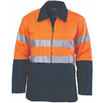 DNC Heavyweight Cotton Drill Protector Jacket RT1 Reflective Tape 2 Tone