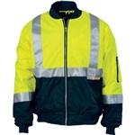 DNC Flying Jacket PolyesterPU Waterproof H Pattern Reflective Tape 2 Tone