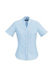 Boulevard by Biz Corporates Ladies Bordeaux Shirt Short Sleeve Cotton Polyester Elastane