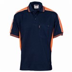 DNC Contrast Panel Polo Shirt 65 Polyester 35 Cotton Short Sleeve