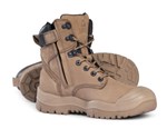Mongrel Boot High Leg Lace Up Zip Side Stone