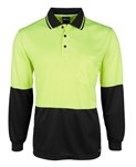 JBs Hi Vis Jacquard Long Sleeve Polo