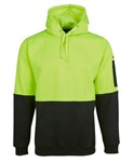 JBs Hi Vis Fleecy Pull Over Hoodie 80 Polyester 20 Cotton 2 Tone