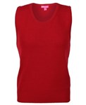 JBs Ladies Knitted Crew Neck Vest 50 Wool 50 Acrylic