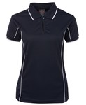 Podium Ladies Piping Polo Shirt 100 Polyester Pique Knit