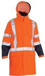 Bisley Stretch PU Rain Jacket with X Pattern Rail Reflective