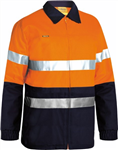 Bisley Cotton Drill Jacket with 2 Ring Pattern Reflective Tape