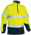 Bisley Hi Vis Taped Fleece 12 Zip Pullover