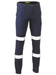 Bisley Stretch Cotton Drill Cargo Cuffed Pants with Biomotion Reflective Tape